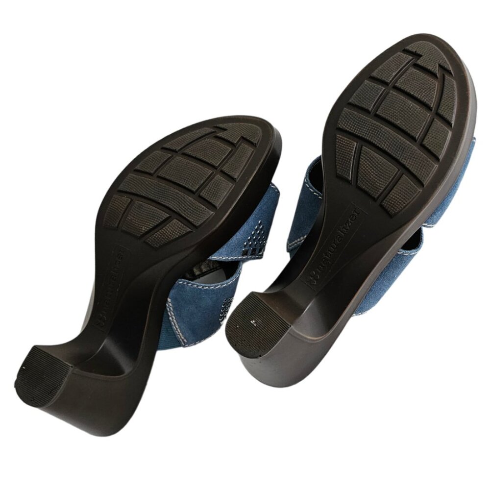 Naturalizer Bavaro Blue Jean Suede Heeled Sandals with Rhinestones | NIB | 6.5 M - Picture 10 of 14